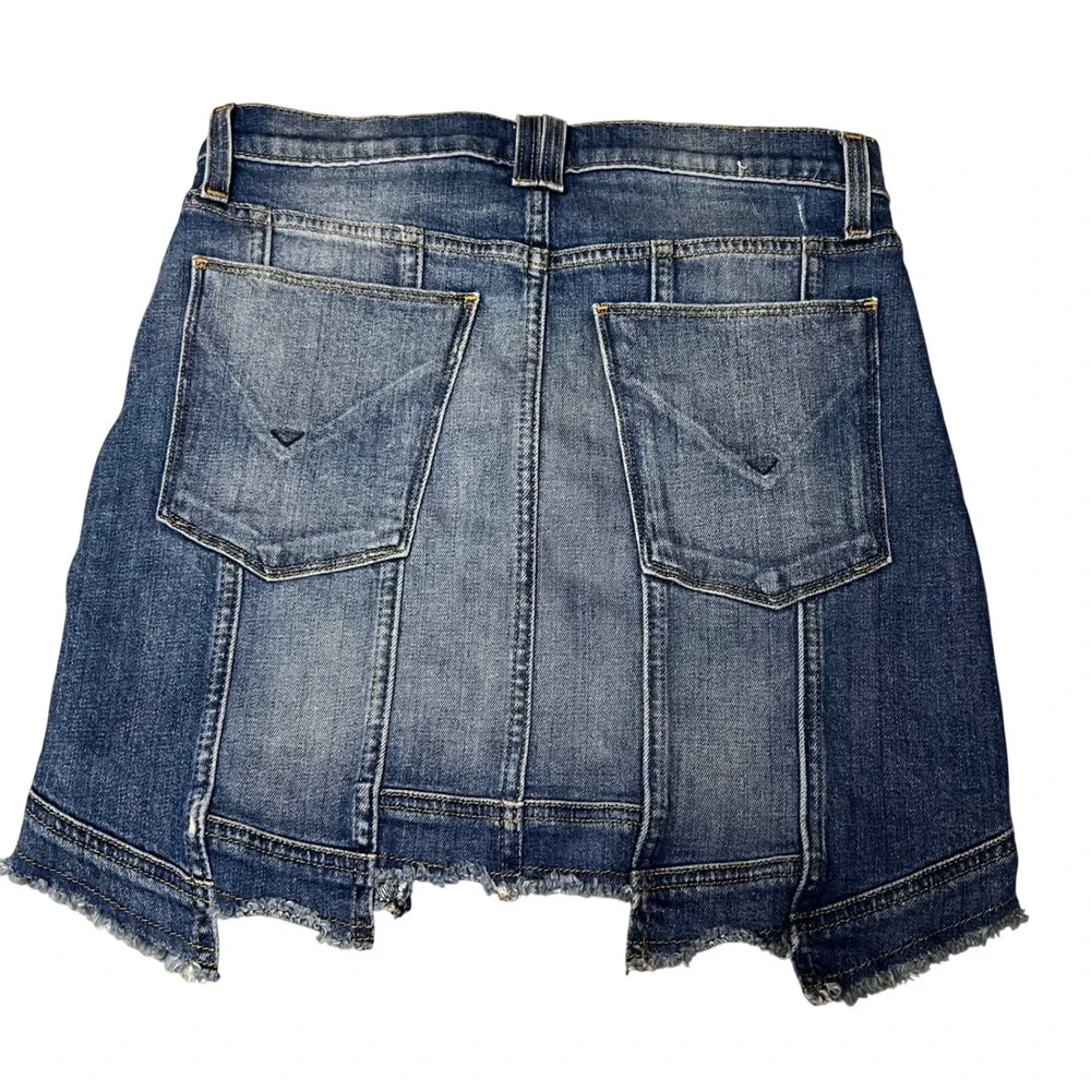 Hudson Jeans Weekender Step Hem Skirt Franz Blue Denim Mini Skirt 26